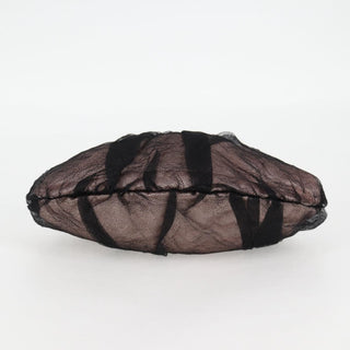 Chanel Drawstring Bucket Bag Chevron Patchwork Canvas