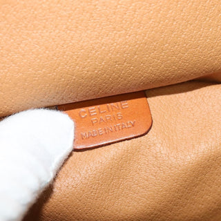 Celine Vintage Double Zip Vanity Case Macadam Coated Canvas