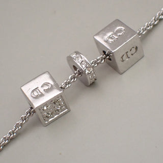 Christian Dior CD Logo necklace Silver-Plated