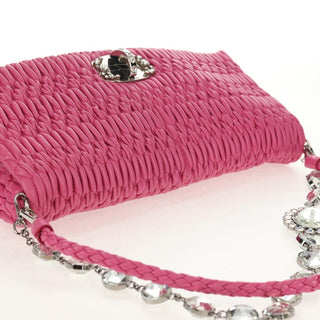 Miu Miu Crystal Clutch Matelasse Leather