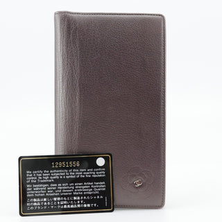 Chanel Camellia Bifold Card Case Leather