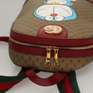 Gucci Doraemon Zip Backpack Printed Mini GG Coated Canvas