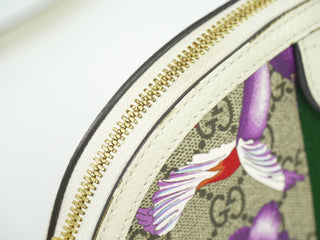 Gucci Ophidia Dome Shoulder Bag Flora GG Coated Canvas