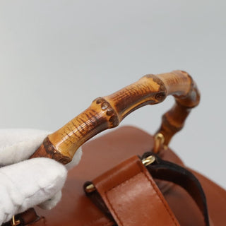 Gucci Vintage Bamboo Backpack Leather