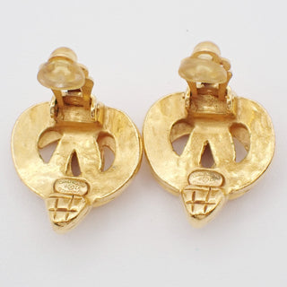 Chanel CC logo heart Gold-plated