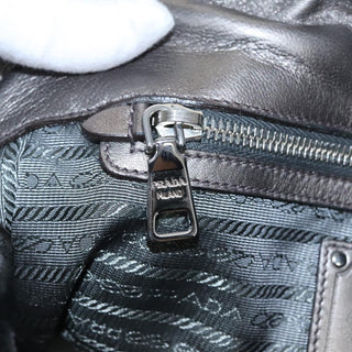 Prada Waves Chain Tote Leather and Tessuto