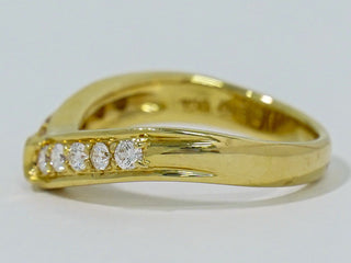 Celine Macadam Logo Ring Yellow Gold with Diamonds