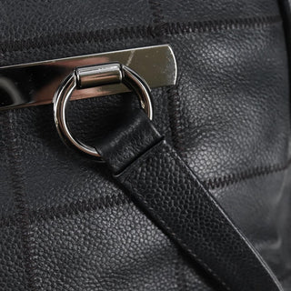 Chanel Square Stitch Shoulder Bag Quilted Caviar