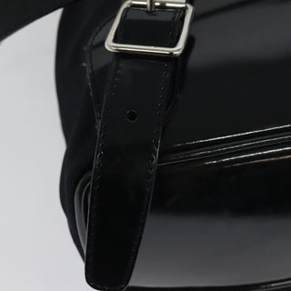 Gucci Vintage Bamboo Backpack Nylon and Patent Leather