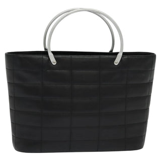 Chanel Vintage Chocolate Bar Metal Ring Tote Quilted Lambskin