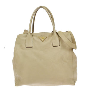 Prada Twin Shopping Tote Vitello Daino