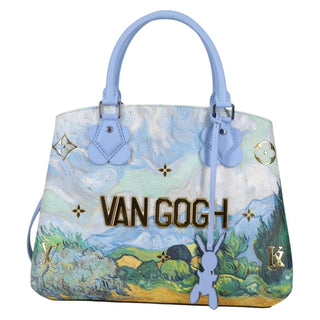 Louis Vuitton Montaigne Handbag Limited Edition Jeff Koons Van Gogh Print Canvas
