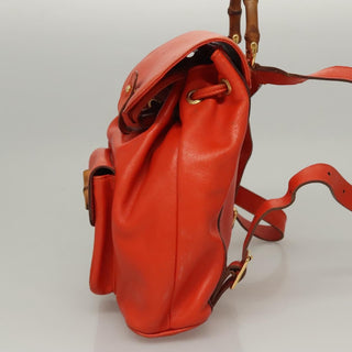 Gucci Vintage Bamboo Backpack Leather