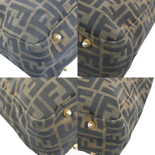 Fendi Vintage FF Handle Tote Zucca Canvas