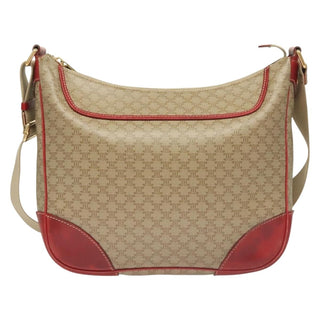 Celine Vintage Macadam Shoulder Bag Canvas and Leather