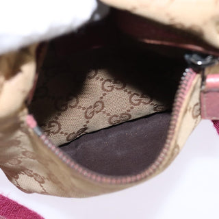 Gucci Vintage Double Belt Bag GG Canvas with Leather