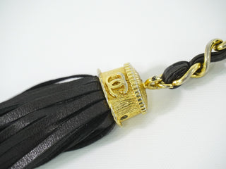 Chanel Vintage Diamond CC Tassel Clutch Quilted Lambskin
