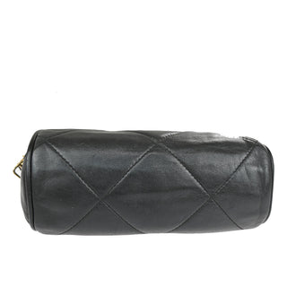 Chanel Vintage Diamond CC Barrel Bag Quilted Leather