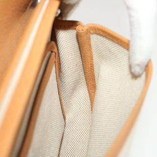 Hermes Colorado Handbag Leather and Toile