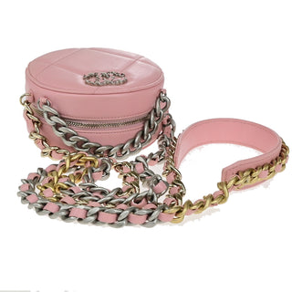 Chanel 19 Round Clutch with Chain Quilted Leather