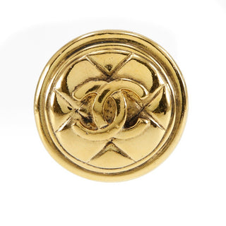 Chanel Vintage Round CC Clip-On Earrings Metal
