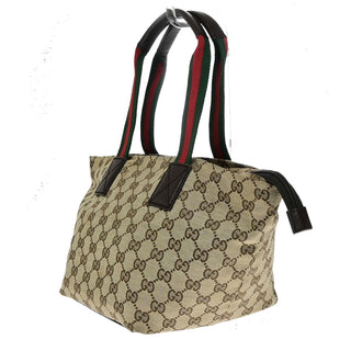 Gucci Web Zip Tote GG Canvas