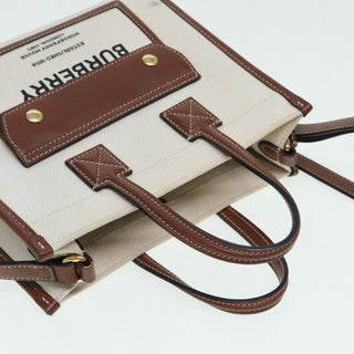 Burberry Freya Shopping Tote Canvas with Leather