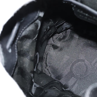 Salvatore Ferragamo Gancini Flap Drawstring Backpack Leather