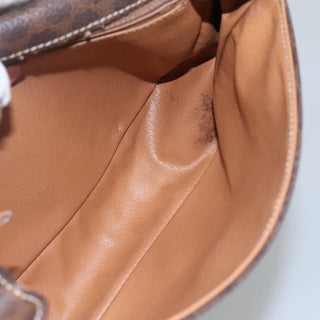 Celine Vintage Macadam Shoulder Bag Canvas and Leather