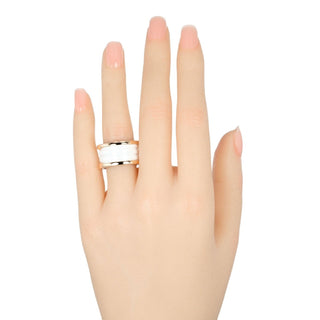 Bvlgari B.Zero1 Four Band Ring 18K Rose Gold and Ceramic