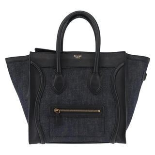 Celine Luggage Bag Denim and leather