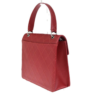 Chanel Vintage CC Flap Top Handle Calfskin Leather