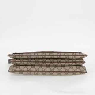 Gucci Ophidia Zip Shoulder Bag GG Coated Canvas