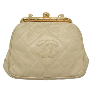 Chanel Vintage Diamond CC Tassel Waist Bag Quilted Lambskin