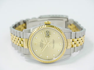 Rolex Datejust Automatic Watch Stainless Steel and Yellow Gold