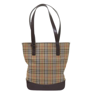 Burberry Nova Check Tote Leather
