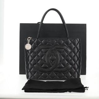 Chanel Medallion Tote Quilted Caviar