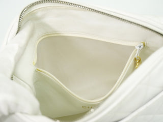 Chanel Vintage Diamond CC Camera Shoulder Bag Quilted Caviar