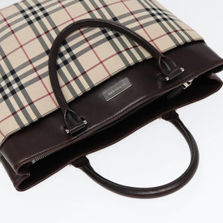 Burberry Nova Check Tote Canvas and Leather