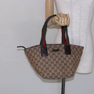 Gucci Web Zip Tote GG Canvas