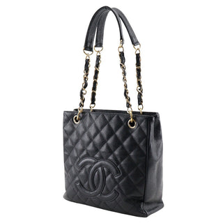 Chanel Petite Shopping Tote Quilted Caviar