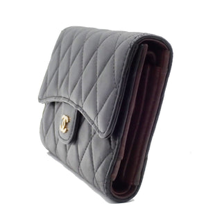 Chanel Trifold Classic Flap Wallet Quilted Lambskin