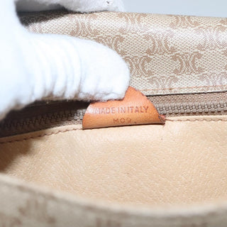 Celine Vintage Macadam Shoulder Bag Canvas and Leather