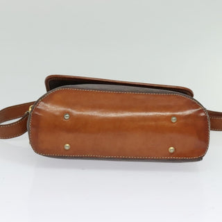 Celine Vintage Macadam Shoulder Bag Canvas and Leather