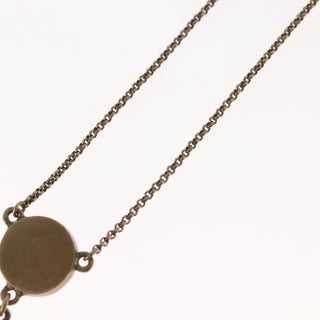 Christian Dior D logo Pendant Necklace Metal