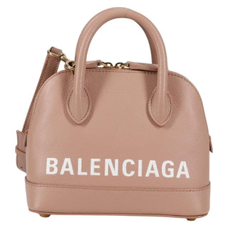 Balenciaga Logo Ville Bag Leather