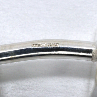 Gucci Logo square cuffs Silver 925