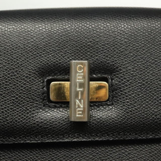 Celine Vintage Convertible Turnlock Top Handle Bag Leather
