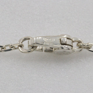 Gucci Interlocking G Plate Pendant Chain Necklace Silver 925