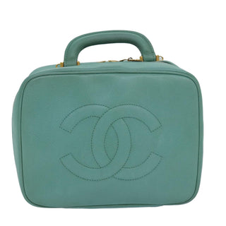 Chanel Vintage Timeless Zip Around Vanity Case Caviar
